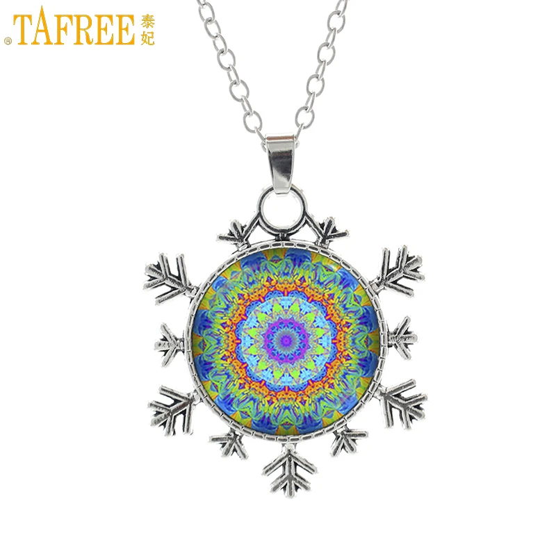 TAFREE novelty handmade Sacred geometry buddhist mandala women statement necklace retro snowflake pendant yoga om jewelry HT174
TAFREE novelty handmade Sacred geometry buddhist mandala women statement necklace retro snowflake pendant yoga om jewelry HT174