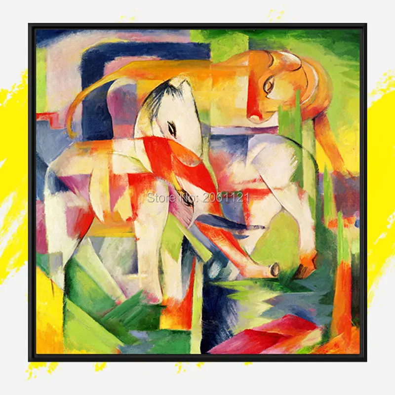 hand painted franz marc famous oil painting copy colorful zoo abstract animal painting bright modern decorations horse elephant
hand painted franz marc famous oil painting copy colorful zoo abstract animal painting bright modern decorations horse elephant