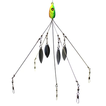 1PCS Alabama Umbrella Fishing Rig Lure 21.5cm 18g Fishing Lure Stainless Snap Swivel with Spinner Seafishing
1PCS Alabama Umbrella Fishing Rig Lure 21.5cm 18g Fishing Lure Stainless Snap Swivel with Spinner Seafishing