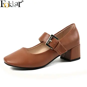 Eokkar 2019 Women Square Toe Pumps PU Leather Mary Janes Shoes Women Buckle Strap Pumps Square Heel Ladies Pumps Plus Size 34-44 
Eokkar 2019 Women Square Toe Pumps PU Leather Mary Janes Shoes Women Buckle Strap Pumps Square Heel Ladies Pumps Plus Size 34-44