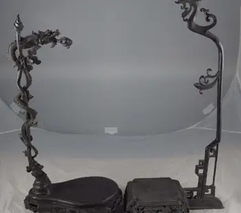 China Pure Copper Bronze Palace Royal Dragon Phoenix Writing Brush holder Pair
China Pure Copper Bronze Palace Royal Dragon Phoenix Writing Brush holder Pair