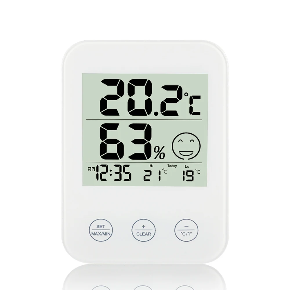 FanJu Temperature Humidity Sensor Meter LCD Comfort display Household Thermometer hygrometer Digital Wall Clock FJ718 Home Tools
FanJu Temperature Humidity Sensor Meter LCD Comfort display Household Thermometer hygrometer Digital Wall Clock FJ718 Home Tools