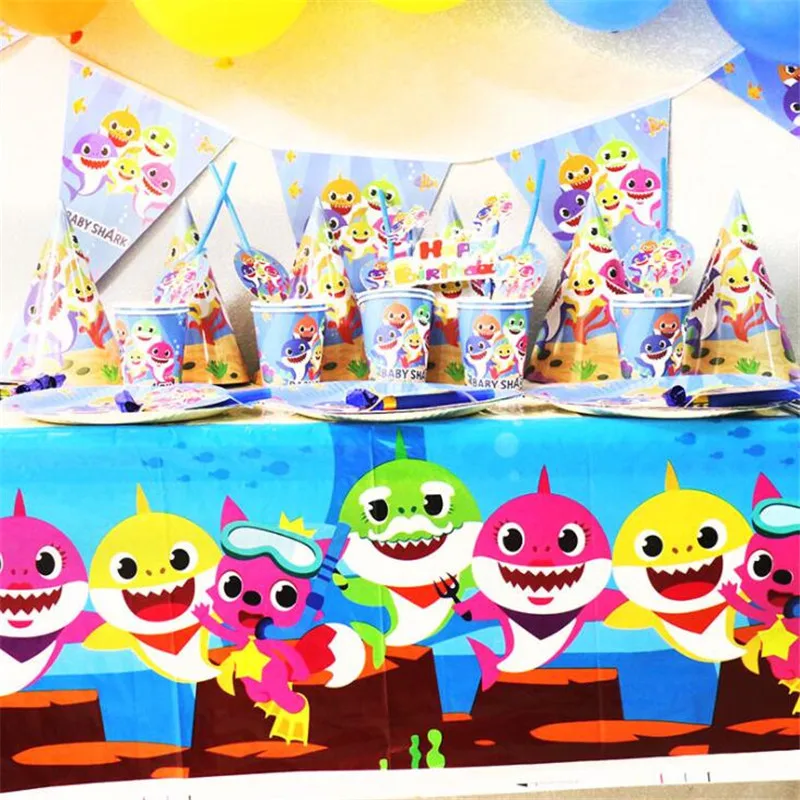 Cartoon Baby Realistic Shark Disposable Tablewares Set Napkins Plates Banner Tablecloth For 10Children Festival Event Supplies
Cartoon Baby Realistic Shark Disposable Tablewares Set Napkins Plates Banner Tablecloth For 10Children Festival Event Supplies
