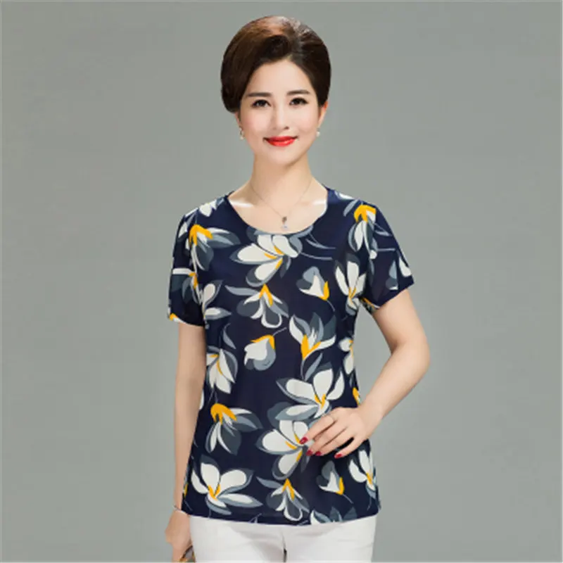 2019 New Middle Aged Mother Summer Women Clothing Tops Plus Size Short Sleeve T Shirt Feminina Fashion Casual Loose T-shirts 802
2019 New Middle Aged Mother Summer Women Clothing Tops Plus Size Short Sleeve T Shirt Feminina Fashion Casual Loose T-shirts 802
