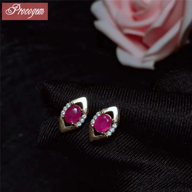 Natural Ruby Earrings for women 4x5mm 0.5Ct Genuine Gemstone 925 Sterling silver Stud Earrings fine Jewelry Free shipping #1041
Natural Ruby Earrings for women 4x5mm 0.5Ct Genuine Gemstone 925 Sterling silver Stud Earrings fine Jewelry Free shipping #1041