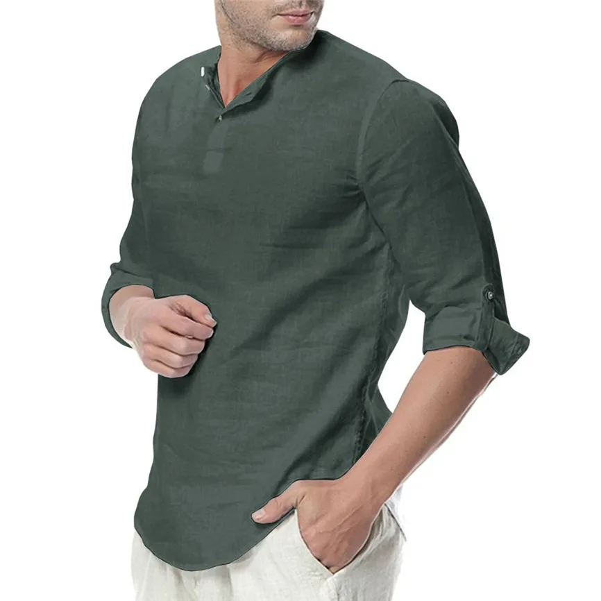 2019 Mens Shirt New Fashion Hot Summer Casual Men Linen Button Three Quarter Sleeve Solid Color Loose Casual Shirt 40
2019 Mens Shirt New Fashion Hot Summer Casual Men Linen Button Three Quarter Sleeve Solid Color Loose Casual Shirt 40