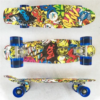 Completed Cruiser Mini Skateboard 22" Graphic Retro Skate Board Deck Fishboard Plastic Skateboard For kids Children
Completed Cruiser Mini Skateboard 22" Graphic Retro Skate Board Deck Fishboard Plastic Skateboard For kids Children