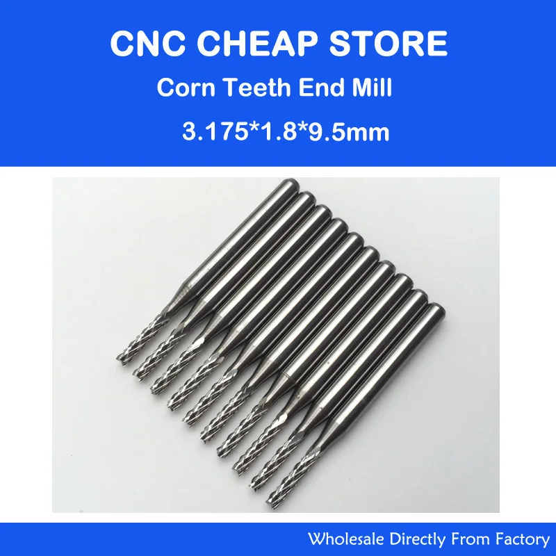10PCS 1.8*9.5mm,Free shipping,3.175mm shank PCB Corn Teeth CNC Router Bit,PCB end mill,High quality Solid Carbide Micro corn bit
10PCS 1.8*9.5mm,Free shipping,3.175mm shank PCB Corn Teeth CNC Router Bit,PCB end mill,High quality Solid Carbide Micro corn bit