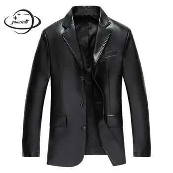YAUAMDB men faux leather coat autumn winter size M-3XL male single breasted jacket turn-down collar pocket clothing y99
YAUAMDB men faux leather coat autumn winter size M-3XL male single breasted jacket turn-down collar pocket clothing y99
