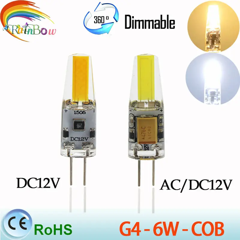 Dimmable Mini G4 LED COB Lamp 3W 6W Bulb AC DC 12V 220V Candle Silicone Lights Replace 30W 40W Halogen for Chandelier Spotlight
Dimmable Mini G4 LED COB Lamp 3W 6W Bulb AC DC 12V 220V Candle Silicone Lights Replace 30W 40W Halogen for Chandelier Spotlight