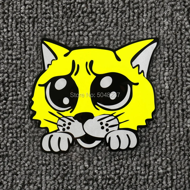 FASP PVC fluorescent sticker Silver yellow Cat Decal for motorcycle car Suitcase Refrigerator etc.
FASP PVC fluorescent sticker Silver yellow Cat Decal for motorcycle car Suitcase Refrigerator etc.