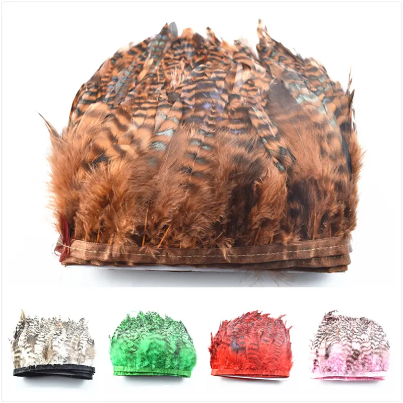 Quality Pheasant Feather Trims Length 1yard Width 10-15CM/4-6inch dyed needlework feathers ribbon DIY feathers for crafts party
Quality Pheasant Feather Trims Length 1yard Width 10-15CM/4-6inch dyed needlework feathers ribbon DIY feathers for crafts party