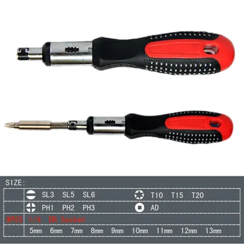 Hand Tools Screwdriver Magnetic Ratchet Screwdriver Bit Sleeve Set Slotted Phillips Multi Bits Set
Hand Tools Screwdriver Magnetic Ratchet Screwdriver Bit Sleeve Set Slotted Phillips Multi Bits Set