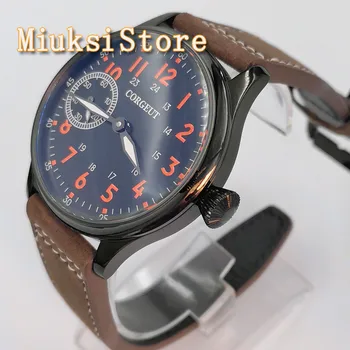 Mens fashion mechanical watch 44mm CORGEUT black dial PVD case leather strap 6497 hand winding movement waterproof
Mens fashion mechanical watch 44mm CORGEUT black dial PVD case leather strap 6497 hand winding movement waterproof