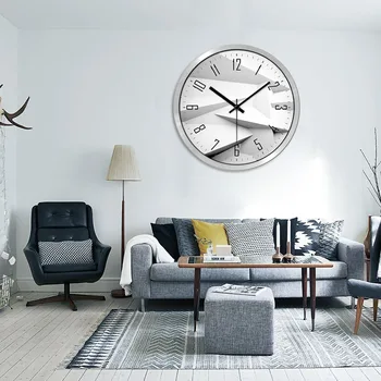 12/14 Inch Modern Wall Hanging Round Clock Metal/glass Mute Quartz Clocks Watch for Living Room Bedroom Decor Crafts 12 Hours
12/14 Inch Modern Wall Hanging Round Clock Metal/glass Mute Quartz Clocks Watch for Living Room Bedroom Decor Crafts 12 Hours