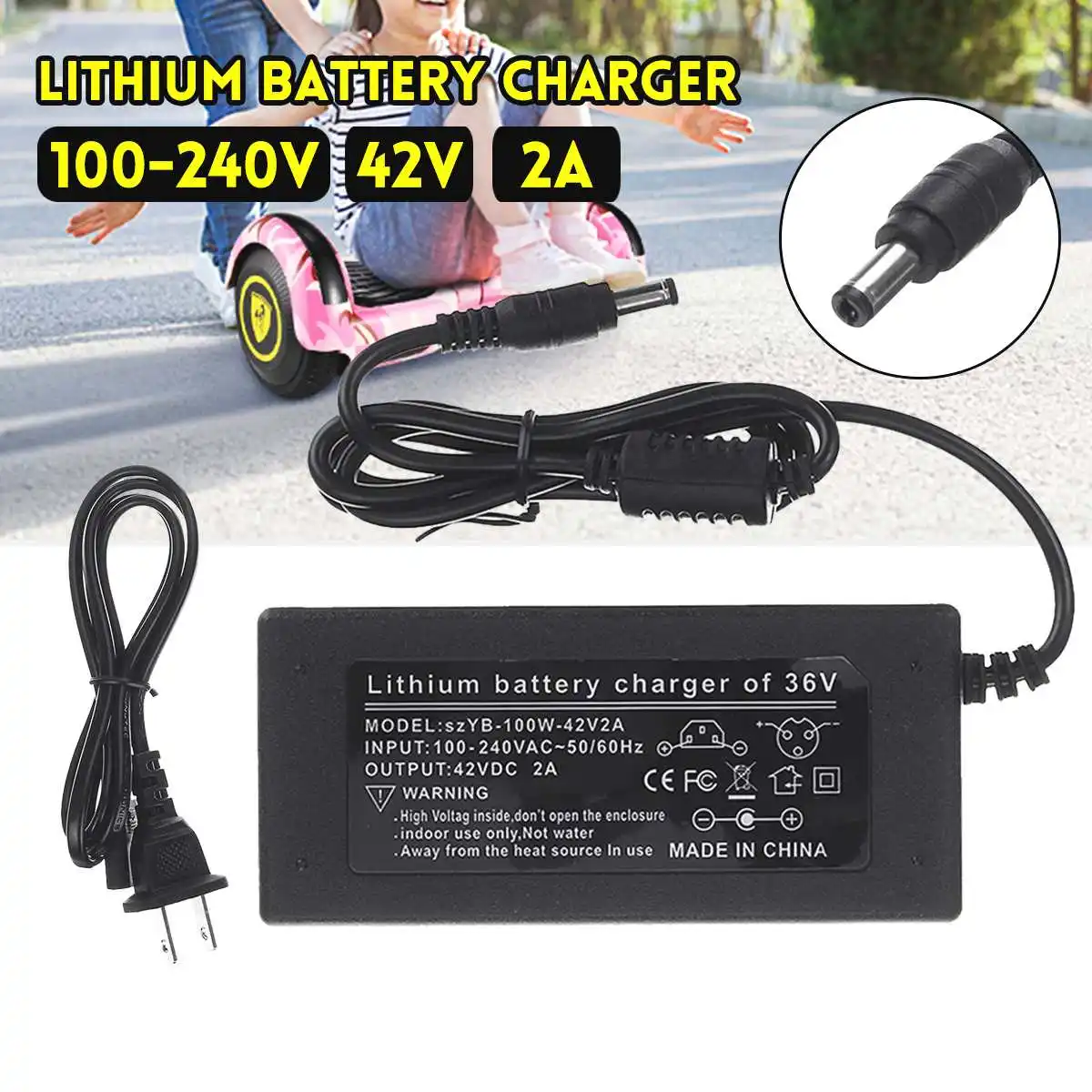 AC100-240V Input voltage 2A 42V Power Charger Adapter For 36V Li-ion Lithium Battery Two-wheel Vehicle Chargers
AC100-240V Input voltage 2A 42V Power Charger Adapter For 36V Li-ion Lithium Battery Two-wheel Vehicle Chargers