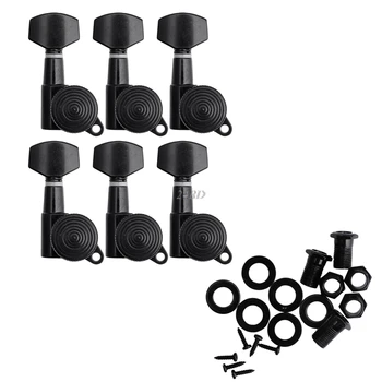 Guitar 6 String Tuning Pegs Locking Tuners Keys Machine Heads Black and Chrome J24
Guitar 6 String Tuning Pegs Locking Tuners Keys Machine Heads Black and Chrome J24