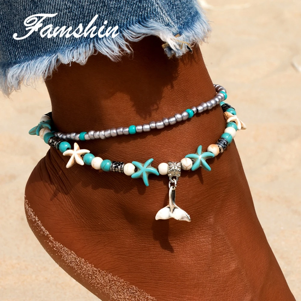 FAMSHIN Bohemian Mermaid Anklets For Women Vintage Multi Layer Bead Anklet Leg Bracelet Sandals Boho DIY Summer Charm Jewelry
FAMSHIN Bohemian Mermaid Anklets For Women Vintage Multi Layer Bead Anklet Leg Bracelet Sandals Boho DIY Summer Charm Jewelry