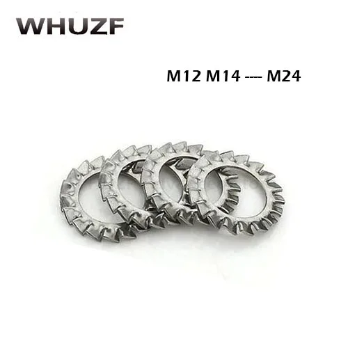 

DIN6798A M12 M14 M16 M18 M20 M24 304 Stainless Steel Washers External Toothed Gasket Washer Serrated Lock Washer HW051