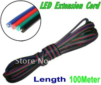 100M 4 pins LED RGB cable wire extension cord LED extension cable for 5050/3528 LED RGB light Strip RGB Stripe Connect Cable
100M 4 pins LED RGB cable wire extension cord LED extension cable for 5050/3528 LED RGB light Strip RGB Stripe Connect Cable