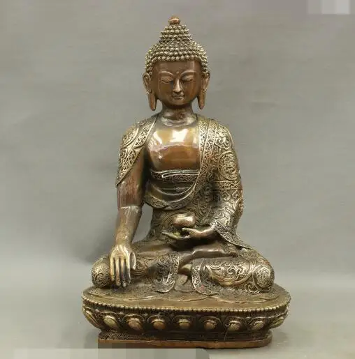 S4497 18" Huge Bronze Copper Shakyamuni Sakyamuni Buddha Bowl Tibet Buddhist Statue
S4497 18" Huge Bronze Copper Shakyamuni Sakyamuni Buddha Bowl Tibet Buddhist Statue