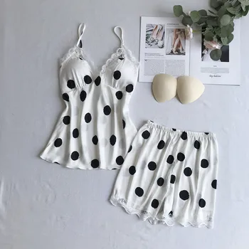 Feier Camisole Pajamas Freshing Summer Ice Silk Fashion Women Pajama Set Woman Summer Vest Shorts Lingerie
Feier Camisole Pajamas Freshing Summer Ice Silk Fashion Women Pajama Set Woman Summer Vest Shorts Lingerie