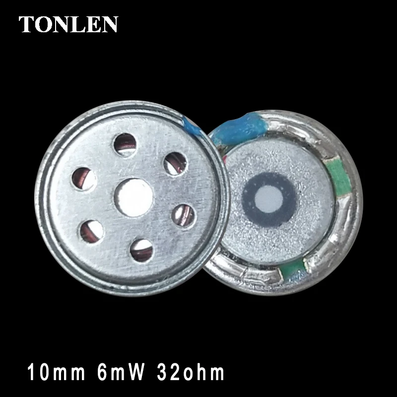 TONLEN 2pcs 10mm Noise Canceling Headphone Speaker Accessories 32ohm 0.06W Polymer Composite Flat Aluminum Foil Dome Diaphragm
TONLEN 2pcs 10mm Noise Canceling Headphone Speaker Accessories 32ohm 0.06W Polymer Composite Flat Aluminum Foil Dome Diaphragm