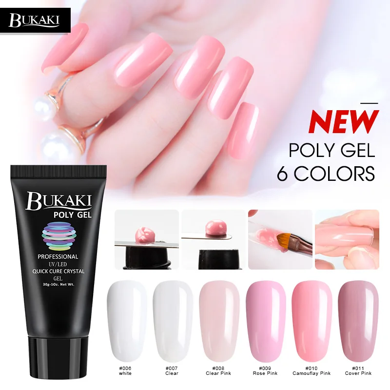 BUKAKI Poly Gel Quick Builder Extension UV Gel Varnish Enhancement Camouflage Nail Art Manicure Brush Tips Nail Polish Set
BUKAKI Poly Gel Quick Builder Extension UV Gel Varnish Enhancement Camouflage Nail Art Manicure Brush Tips Nail Polish Set