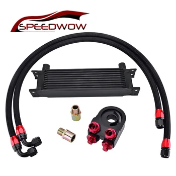 SPEEDWOW Universal 10ROW Oil Cooler+Oil Filter Cooler Sandwich Plate Adapter+AN10 Braided Fuel Hose Line+Hose End Fitting Kit
SPEEDWOW Universal 10ROW Oil Cooler+Oil Filter Cooler Sandwich Plate Adapter+AN10 Braided Fuel Hose Line+Hose End Fitting Kit