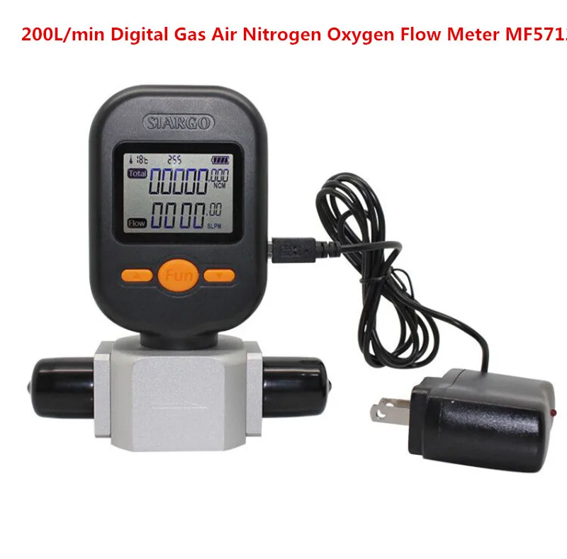 MF5712 Professional 200L/min Digital Gas Air Nitrogen Oxygen Flow Meter Protable Gas Flow Meter Y
MF5712 Professional 200L/min Digital Gas Air Nitrogen Oxygen Flow Meter Protable Gas Flow Meter Y