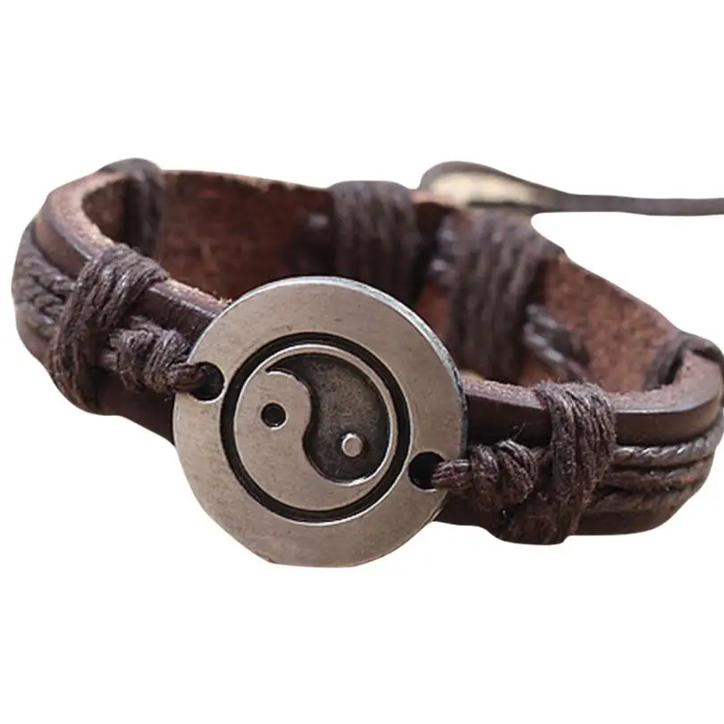 OTOKY 2018 Punk Bracelet Hand Made Braided Charm Bangles Tai Chi Ying Yang Wristband Cuff Leather For Men Adjustable Jan23
OTOKY 2018 Punk Bracelet Hand Made Braided Charm Bangles Tai Chi Ying Yang Wristband Cuff Leather For Men Adjustable Jan23