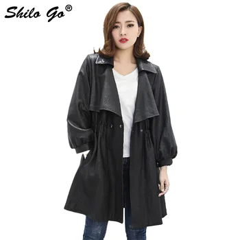 SHILO GO Leather Trench Womens Spring Fashion sheepskin genuine leather Coat lapel collar puff sleeve tie waist loose oversize
SHILO GO Leather Trench Womens Spring Fashion sheepskin genuine leather Coat lapel collar puff sleeve tie waist loose oversize
