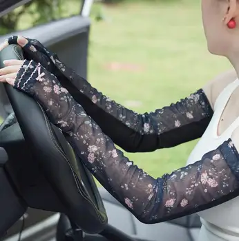 Women's spring summer print long lace glove female summer fingerless sunscreen long driving glove 55cm R1452
Women's spring summer print long lace glove female summer fingerless sunscreen long driving glove 55cm R1452