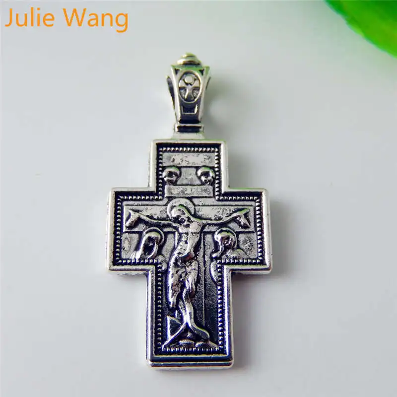 Julie Wang 8 pcs Antique Silver Jesus Rosary Cross Crucifix Charms For Necklace Pendants Earrings Jewelry Making Accessory
Julie Wang 8 pcs Antique Silver Jesus Rosary Cross Crucifix Charms For Necklace Pendants Earrings Jewelry Making Accessory