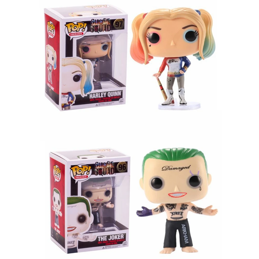 POP Suicide Squad Harley Quinn The Joker 10cm Vinyl action Figure Collectible Model Toy for children birthday Gift
POP Suicide Squad Harley Quinn The Joker 10cm Vinyl action Figure Collectible Model Toy for children birthday Gift
