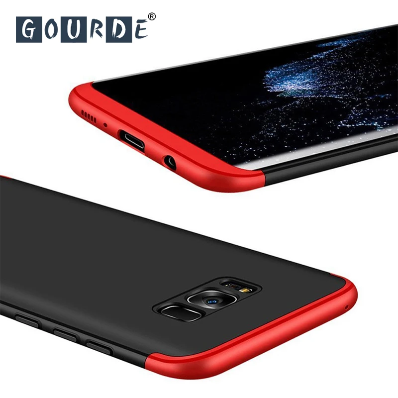 Gourde 3 in 1 Phone Case 360 degree Protected case For Samsung Galaxy S8 Matte Cover plus | Мобильные телефоны и