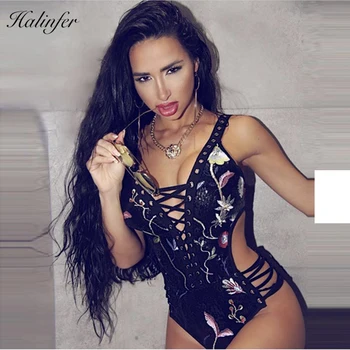 Halinfer 2018 New summer women bodysuits sexy bodycon Print hollow out bandage bodysuit club party black bodysuit vestidos
Halinfer 2018 New summer women bodysuits sexy bodycon Print hollow out bandage bodysuit club party black bodysuit vestidos