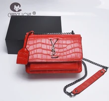 Chance Love Two-layer leather handbag 2018 new shoulder Messenger bag crocodile chain Split leather small FLap bag 
Chance Love Two-layer leather handbag 2018 new shoulder Messenger bag crocodile chain Split leather small FLap bag