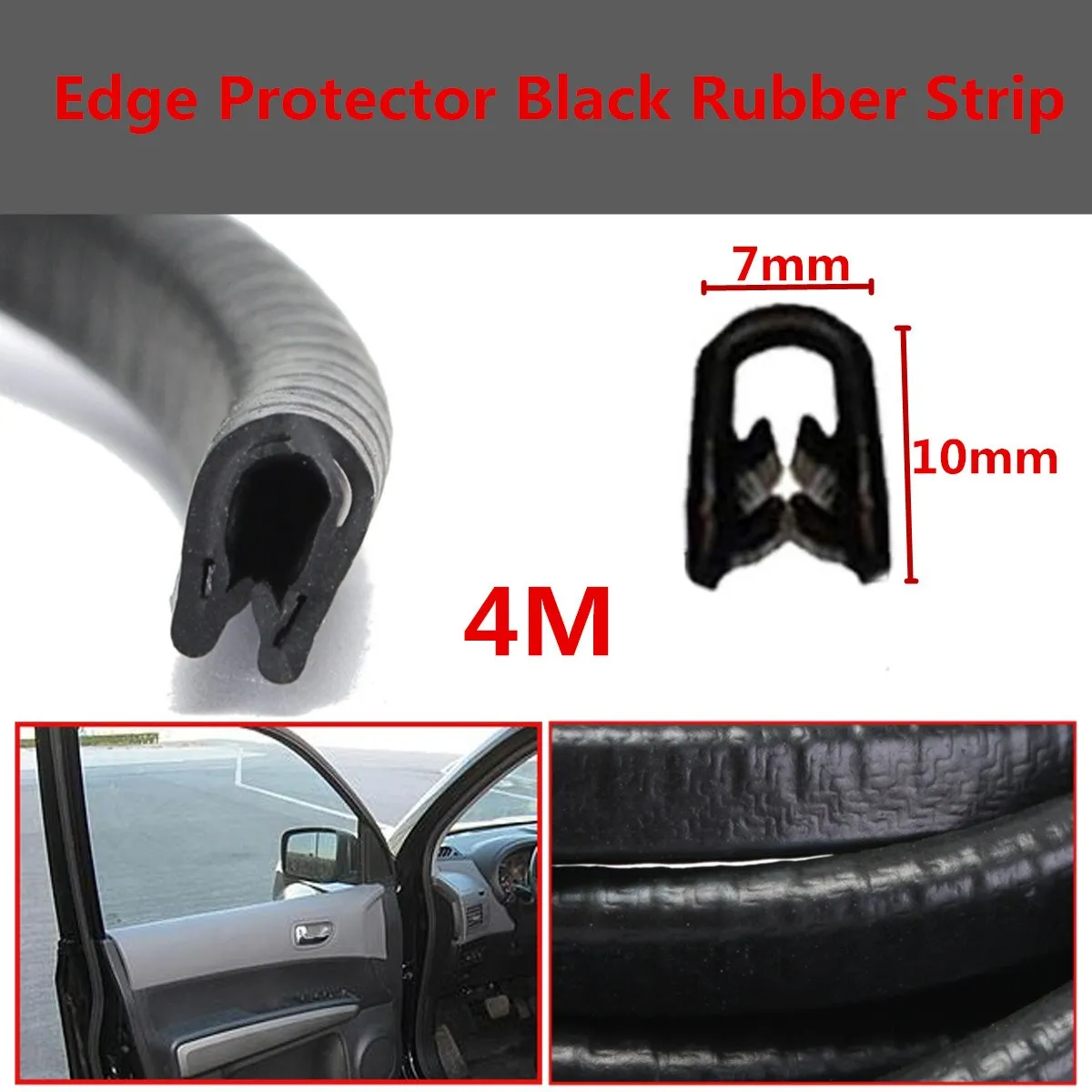 1pcs 4 M U-shaped Black Car Edge Protector Rubber Auto Door Noise Insulation Anti-Dust Soundproof Sealing Strips Trim
1pcs 4 M U-shaped Black Car Edge Protector Rubber Auto Door Noise Insulation Anti-Dust Soundproof Sealing Strips Trim