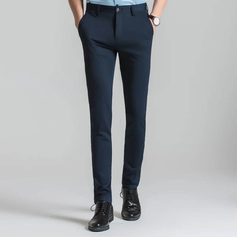 Men's Wrinkle-Free Stretch Casual Solid Trouser Pants Flat-Front Slim Straight-Fit Mid Waist Dark Blue Business Dress Pant
Men's Wrinkle-Free Stretch Casual Solid Trouser Pants Flat-Front Slim Straight-Fit Mid Waist Dark Blue Business Dress Pant