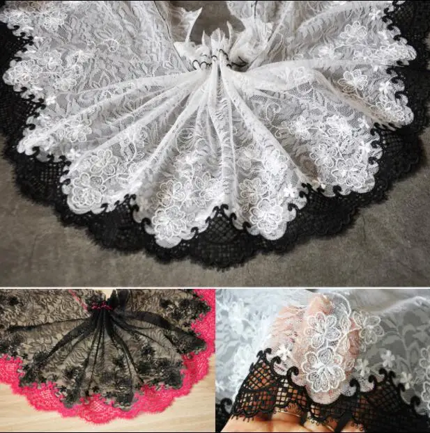 1 Meter White Black Lace Trim Tulle Floral Embroidered Lace Fabric 18cm Lace Ribbon Trimming Garment Dress Supplies DIY Craft
1 Meter White Black Lace Trim Tulle Floral Embroidered Lace Fabric 18cm Lace Ribbon Trimming Garment Dress Supplies DIY Craft