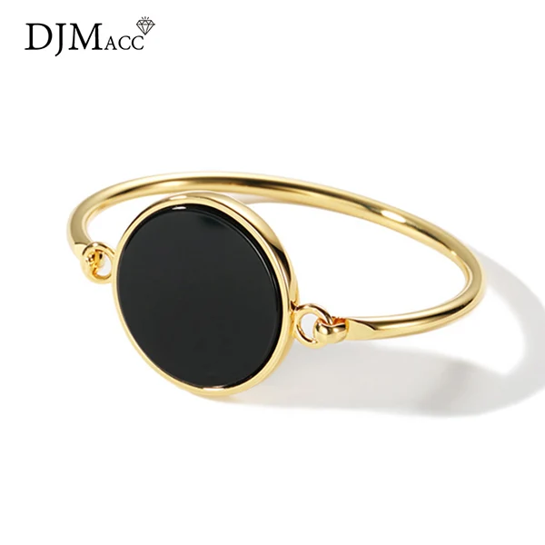 DJMACC Brand Simple Style Bangles Stainless Steel Three Gold Color Black Round Disc Bracelets Women Fashion Jewelry(DJ1103)
DJMACC Brand Simple Style Bangles Stainless Steel Three Gold Color Black Round Disc Bracelets Women Fashion Jewelry(DJ1103)