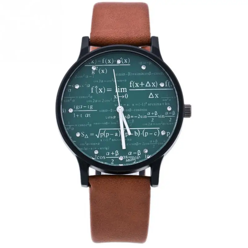 Simple Unique Watch Matical Formula Mathematical Geometry Leather Prints Quartz Needle Wrist Watch For Student Men/Women
Simple Unique Watch Matical Formula Mathematical Geometry Leather Prints Quartz Needle Wrist Watch For Student Men/Women