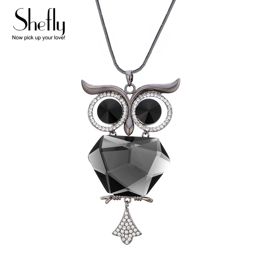 Womens Necklaces Fashion Jewelry Trendy Charms Black White Crystal Owl Necklace Long Chain Animal Necklaces&Pendants Hot Sale
Womens Necklaces Fashion Jewelry Trendy Charms Black White Crystal Owl Necklace Long Chain Animal Necklaces&Pendants Hot Sale