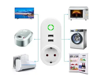 WiFi intelligent socket timing socket, wireless smart home remote control, Alexa intelligent speech control European standard
WiFi intelligent socket timing socket, wireless smart home remote control, Alexa intelligent speech control European standard