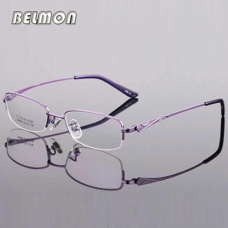 Spectacle Frame Women Pure Titanium Eyeglasses Computer Optical Clear Lens Glasses Frame For Female Prescription Eyewear RS423
Spectacle Frame Women Pure Titanium Eyeglasses Computer Optical Clear Lens Glasses Frame For Female Prescription Eyewear RS423