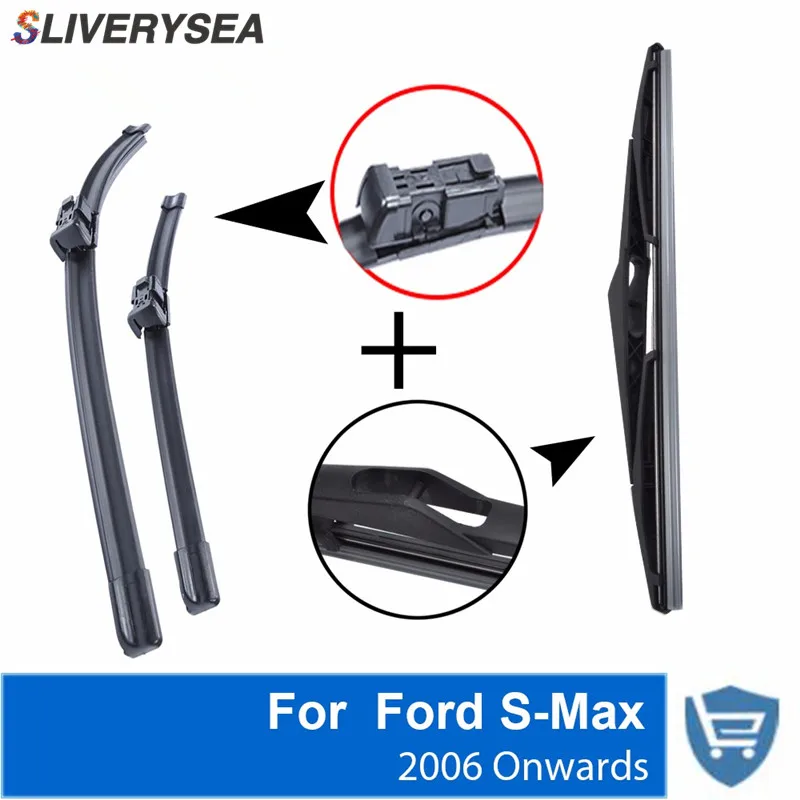 SLIVERYSEA Front and Rear Wiper Blade no Arm For Ford S-Max 2006 Onwards High quality Natural Rubber windscreen 30''+26''R
SLIVERYSEA Front and Rear Wiper Blade no Arm For Ford S-Max 2006 Onwards High quality Natural Rubber windscreen 30''+26''R