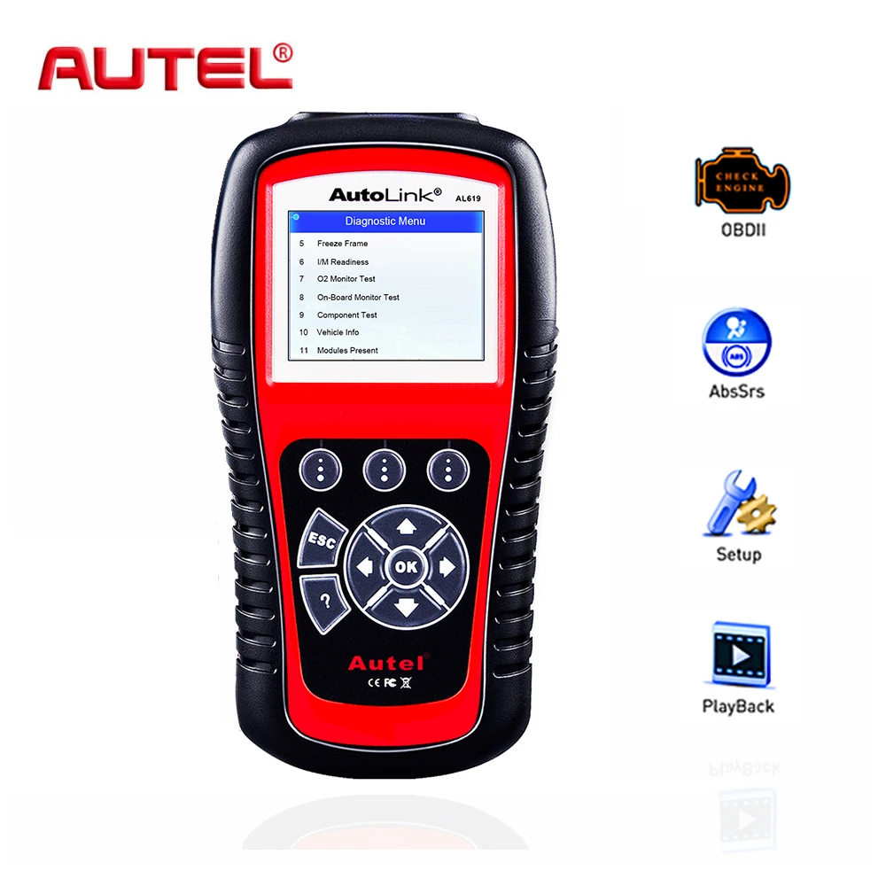Autel Autolink AL619 OBD2 сканер автомобильный считыватель кодов сканирующие инструменты
