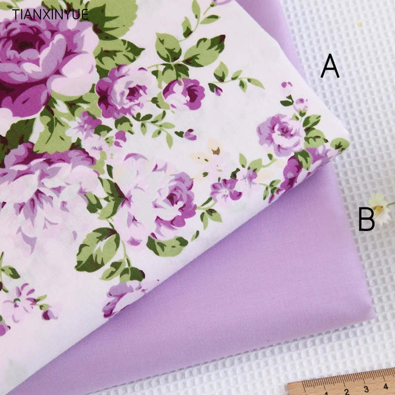 160*100cm choose color 100% cotton fabric Purple flower bedding cloth DIY Patchwork Sewing pillow quilting fabrics
160*100cm choose color 100% cotton fabric Purple flower bedding cloth DIY Patchwork Sewing pillow quilting fabrics