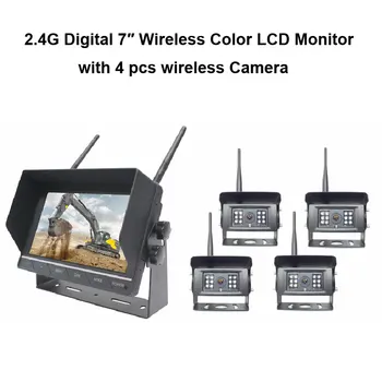 2.4G Digital 7 " Wireless Color LCD Monitor + 4pcs wireless camera 
2.4G Digital 7 " Wireless Color LCD Monitor + 4pcs wireless camera